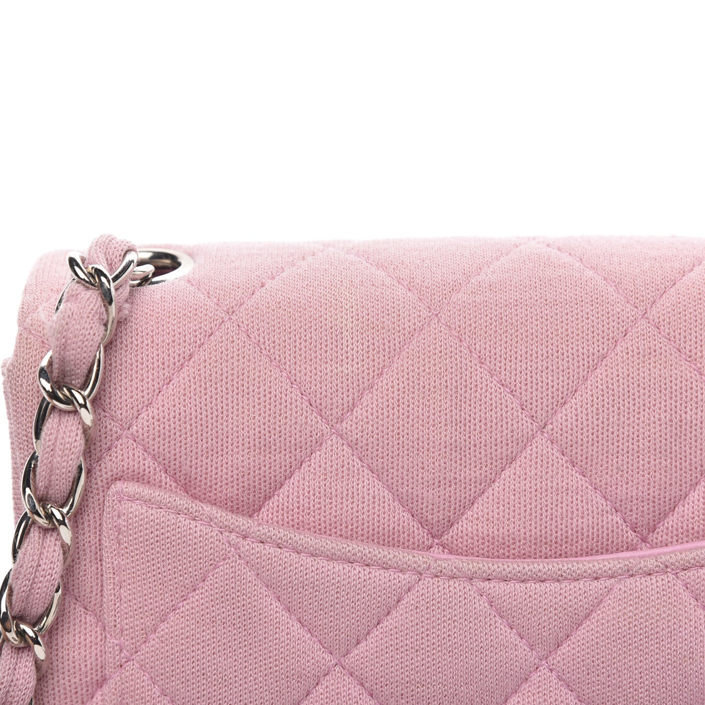 Jersey Quilted Mini Square Flap Pink