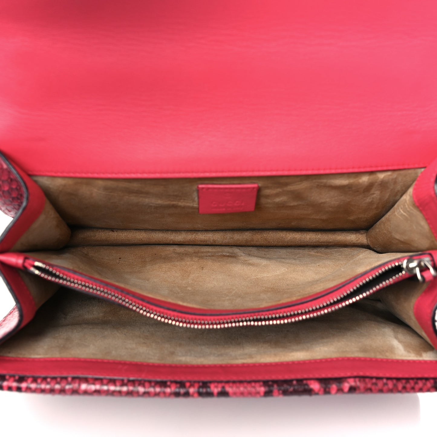 Snakeskin Small Dionysus Shoulder Bag Hot Pink