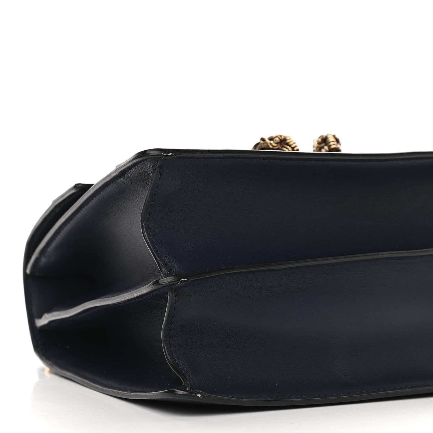 Gucci Moon Calfskin Bamboo Web Medium Dionysus Top Handle Bag Blue Emerald Hibiscus Red 8 of 10