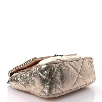 Chanel Metallic Lambskin Quilted Medium Chanel 19 Flap Gold 4 of 11