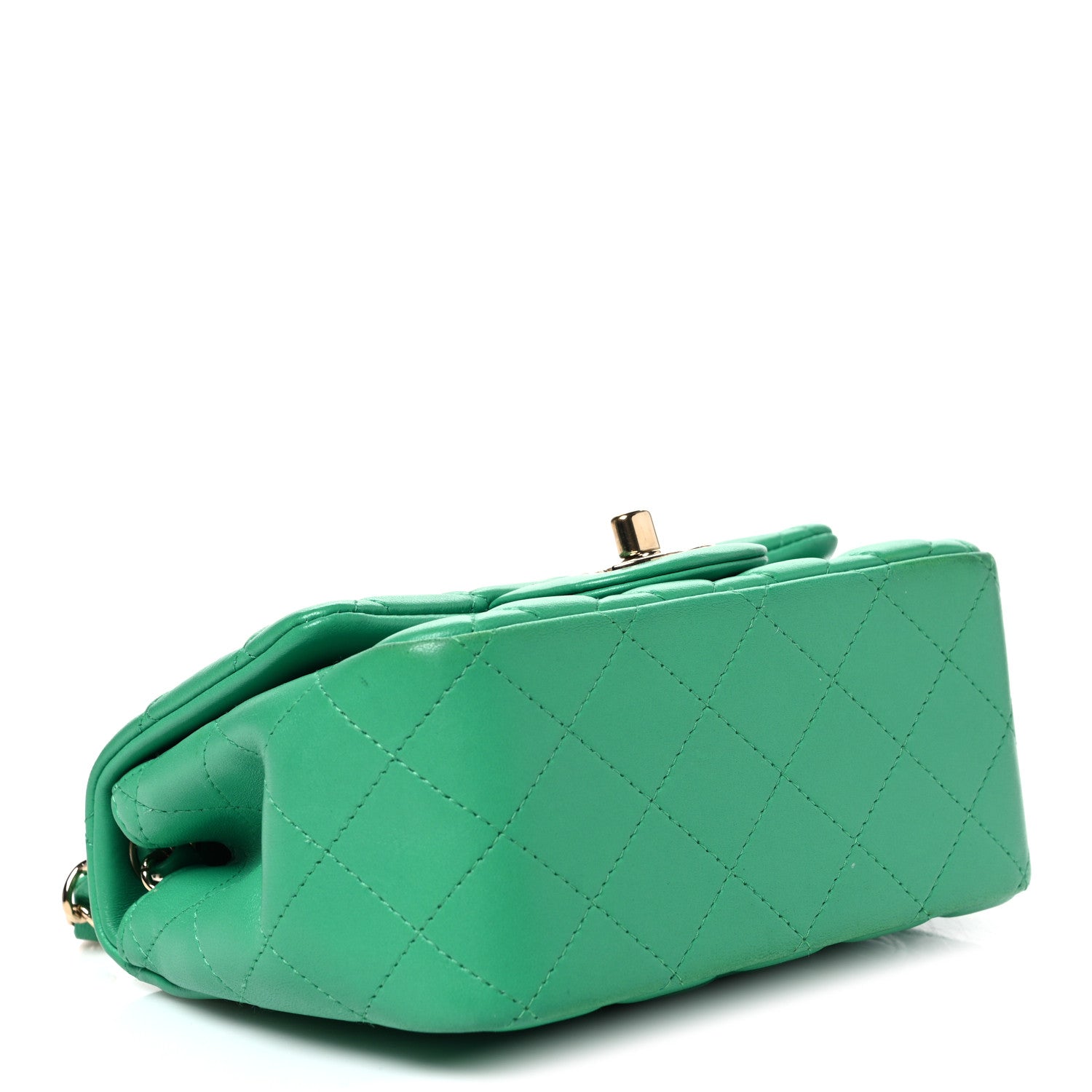 Chanel Lambskin Quilted Mini Square Flap Green 4 of 10