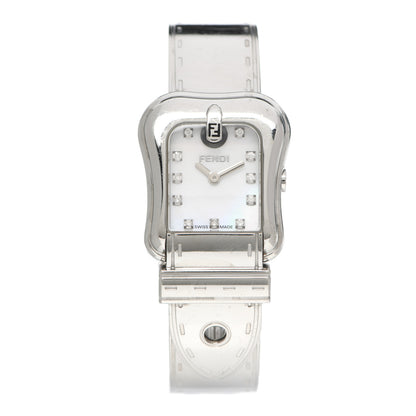 Fendi Stainless Steel Diamond Mother of Pearl 23mm Orologi Quartz Watch 1 of 4