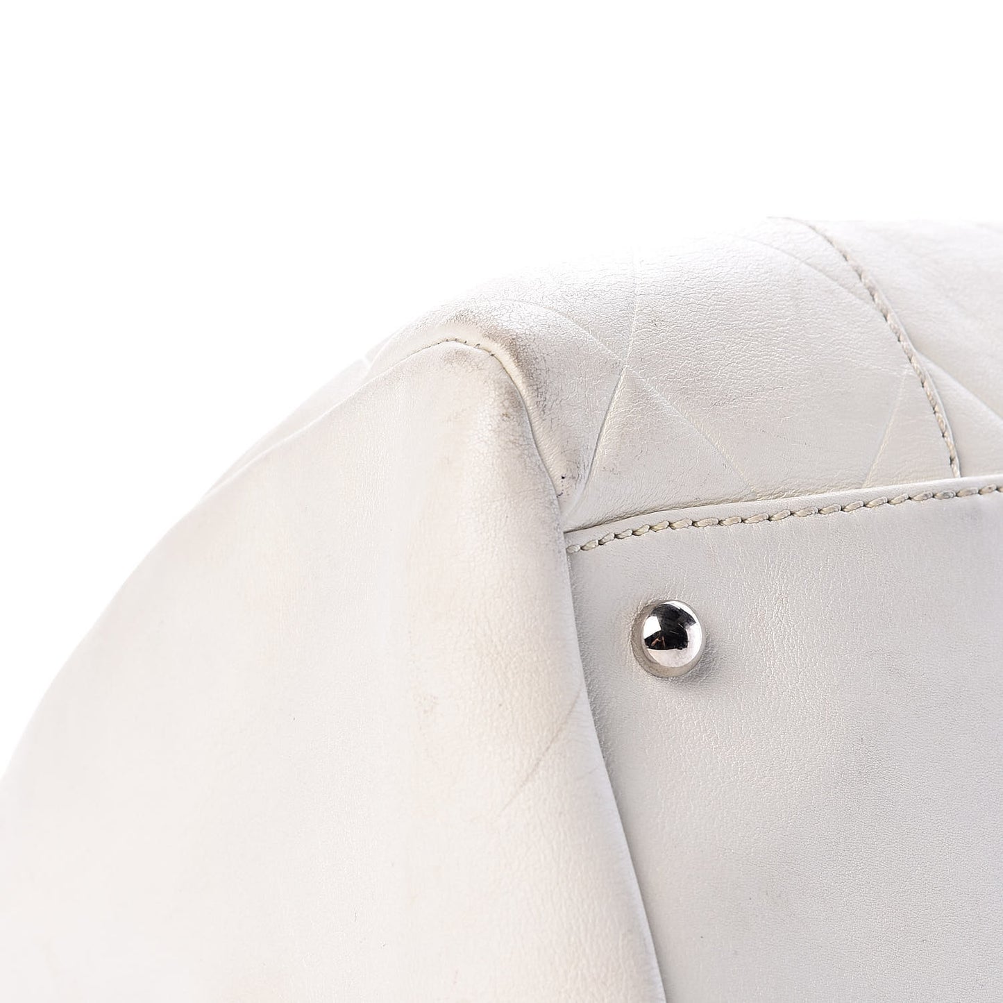 Calfskin Bowling Bag White