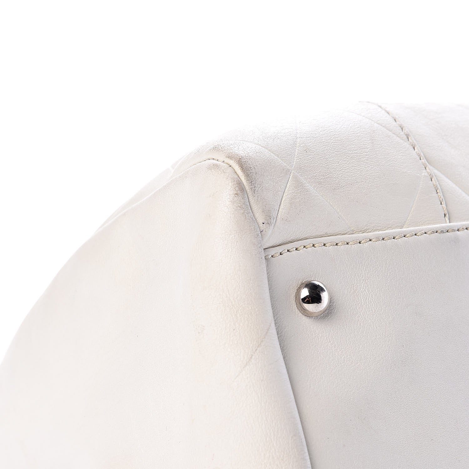 Chanel Calfskin Bowling Bag White 9 of 21