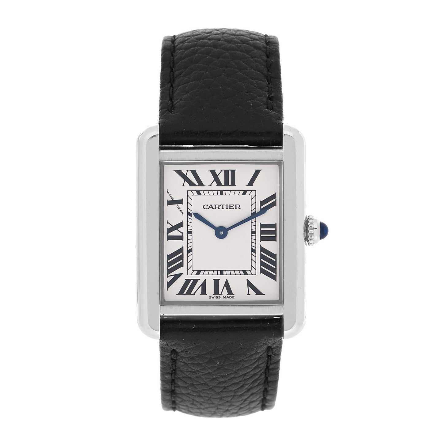 Stainless Steel Calfskin 24mm Tank Solo Quartz Watch