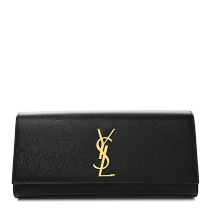 Saint Laurent Grain De Poudre Monogram Cassandre Clutch Black 1 of 6