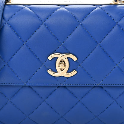 Chanel Lambskin Quilted Small Trendy CC Flap Dual Handle Bag Blue 8 of 11