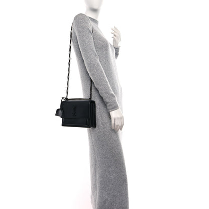 Saint Laurent Calfskin Medium Monogram Monochrome Sunset Black 2 of 13