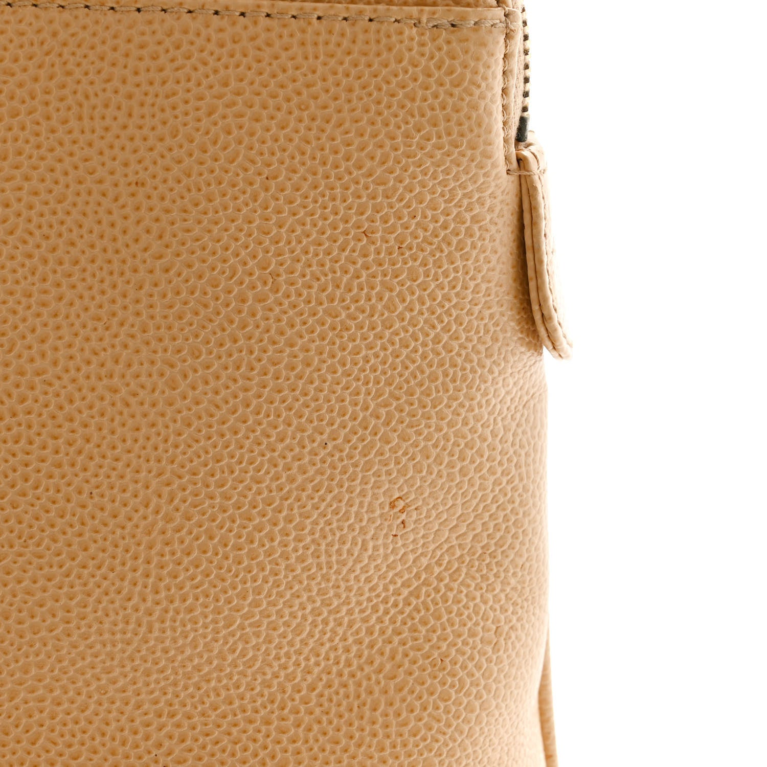 Chanel Caviar Logo Shoulder Bag Beige 11 of 13