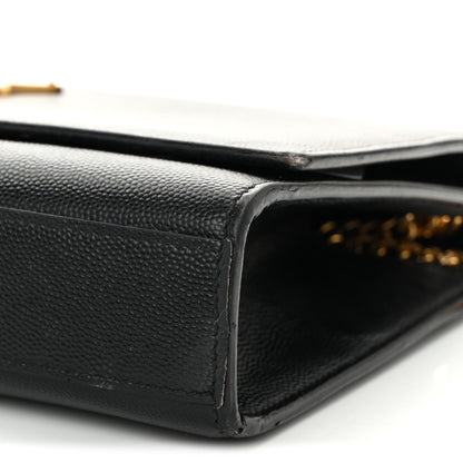 Saint Laurent Grain De Poudre Medium Classic Monogram Kate Satchel Black 9 of 15