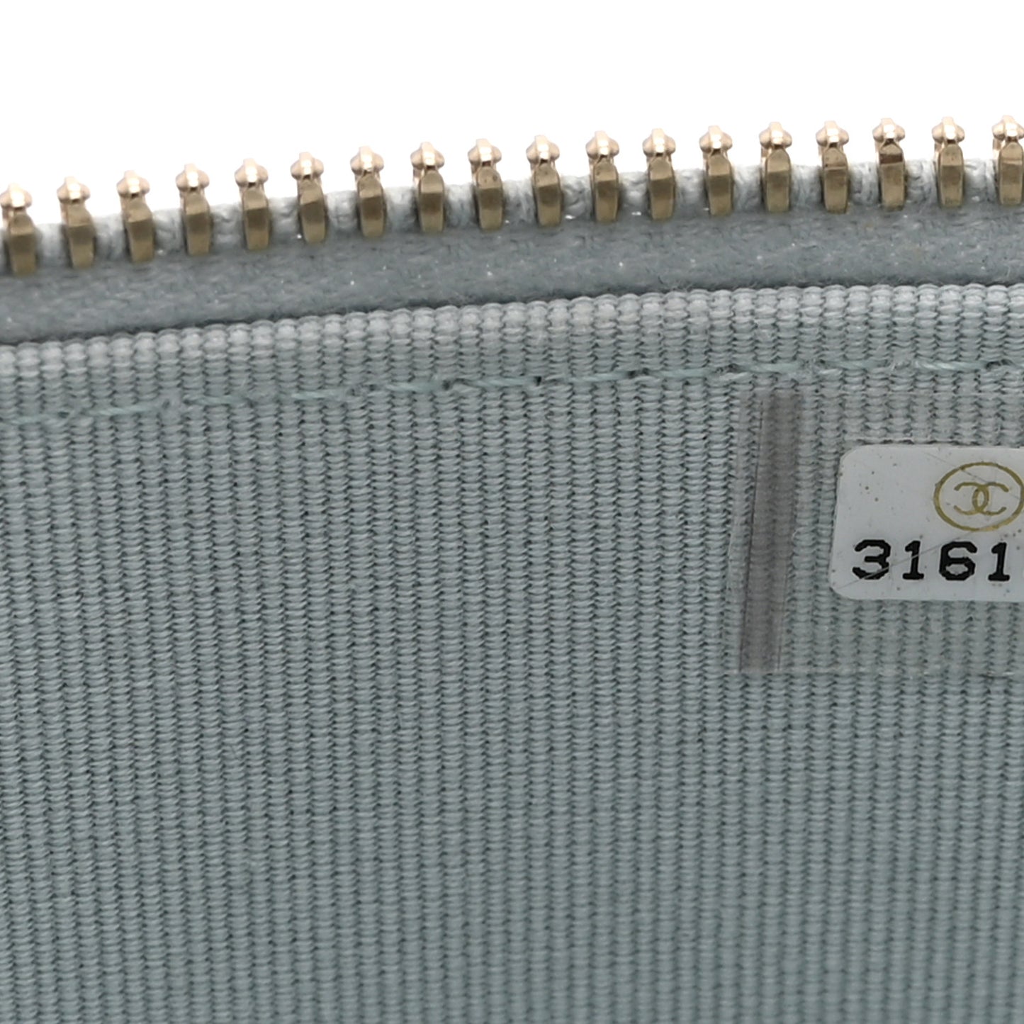 Lambskin Quilted Top Handle Mini Vanity Case With Chain Light Blue