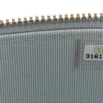 Chanel Lambskin Quilted Top Handle Mini Vanity Case With Chain Light Blue 7 of 10