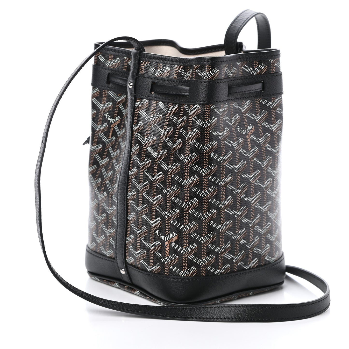 Goyardine Petit Flot Bucket Bag PM Black