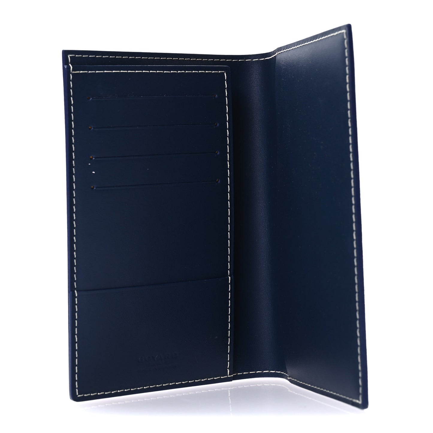 Goyardine Grenelle Passport Wallet Navy