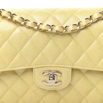 Chanel Iridescent Caviar Quilted Small Double Flap Yellow 7 of 10