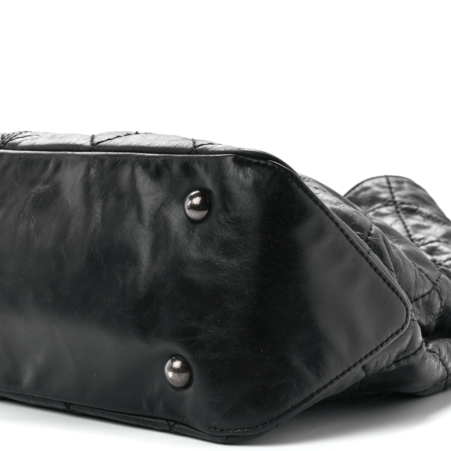 Chanel Aged Calfskin Quilted Coco Supple Hobo Black 10 of 10