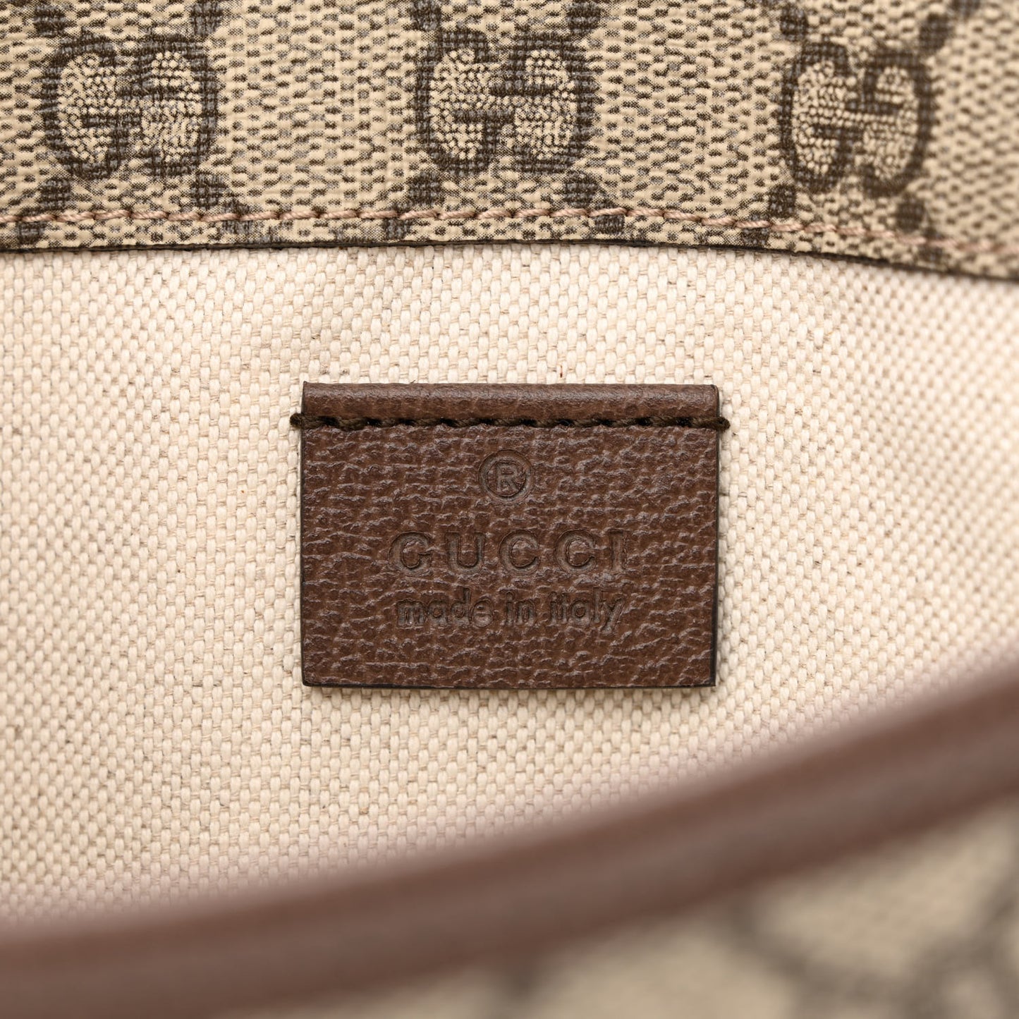 GG Supreme Monogram Neo Vintage Web Belt Bag Brown