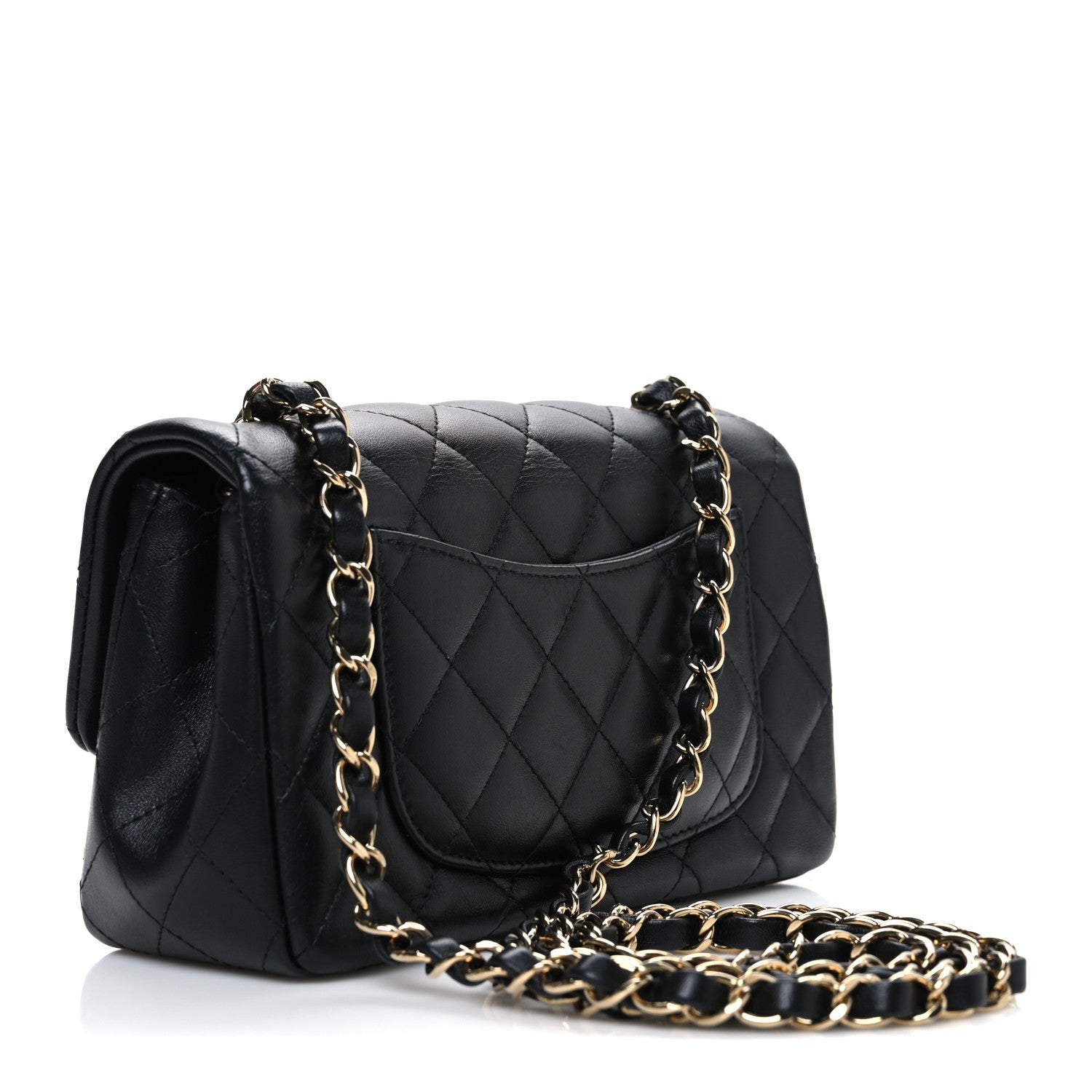 Chanel Lambskin Quilted Mini Rectangular Flap Black 3 of 11