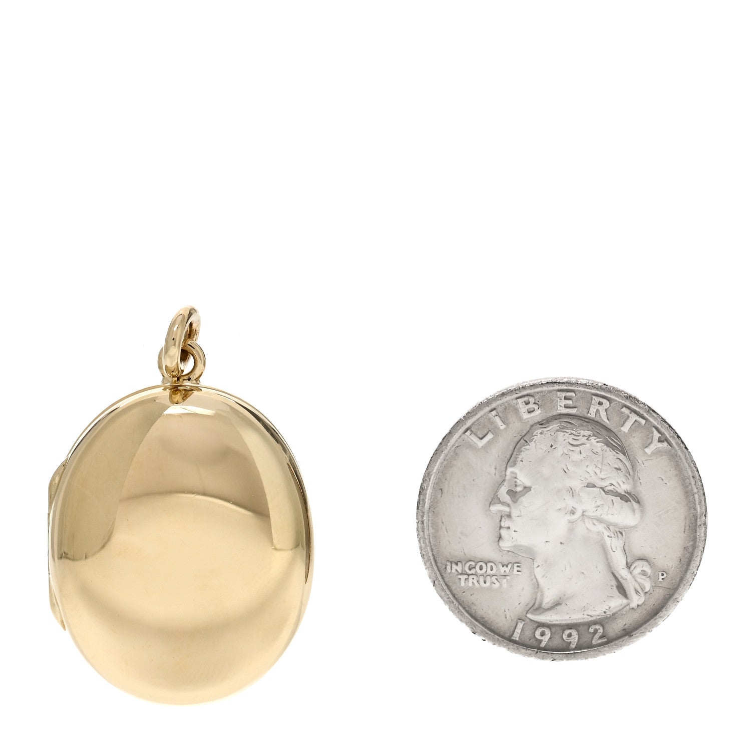 Tiffany 14K Yellow Gold Large Oval Locket Pendant 2 of 6