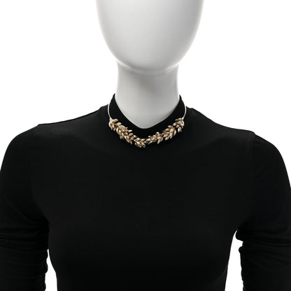 Chanel Crystal CC Sheath of Wheat Choker Necklace Gold 2 of 6