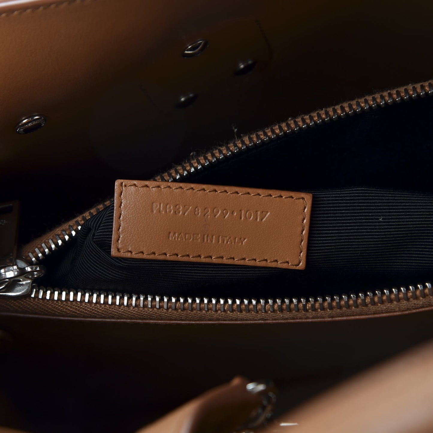 Grained Calfskin Small Sac de Jour Cognac