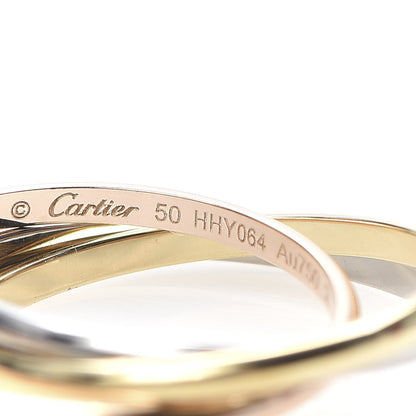 Cartier 18K Pink Yellow White Gold Extra Small Trinity Ring 50 5.25 5 of 7