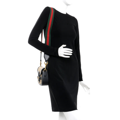 Gucci Monogram Small Lady Web Shoulder Bag Beige Black 2 of 7
