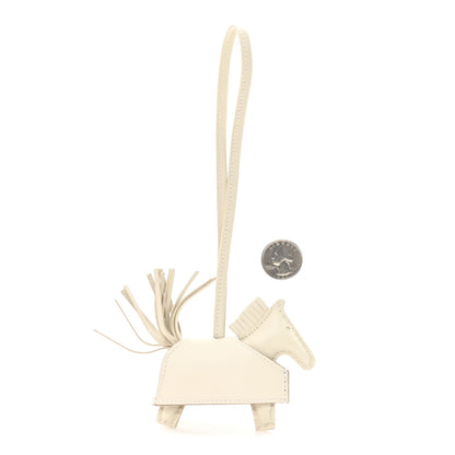 Hermes Milo Lambskin Studded Grigri Rodeo Robeo Rock Horse Bag Charm PM Craie 2 of 4