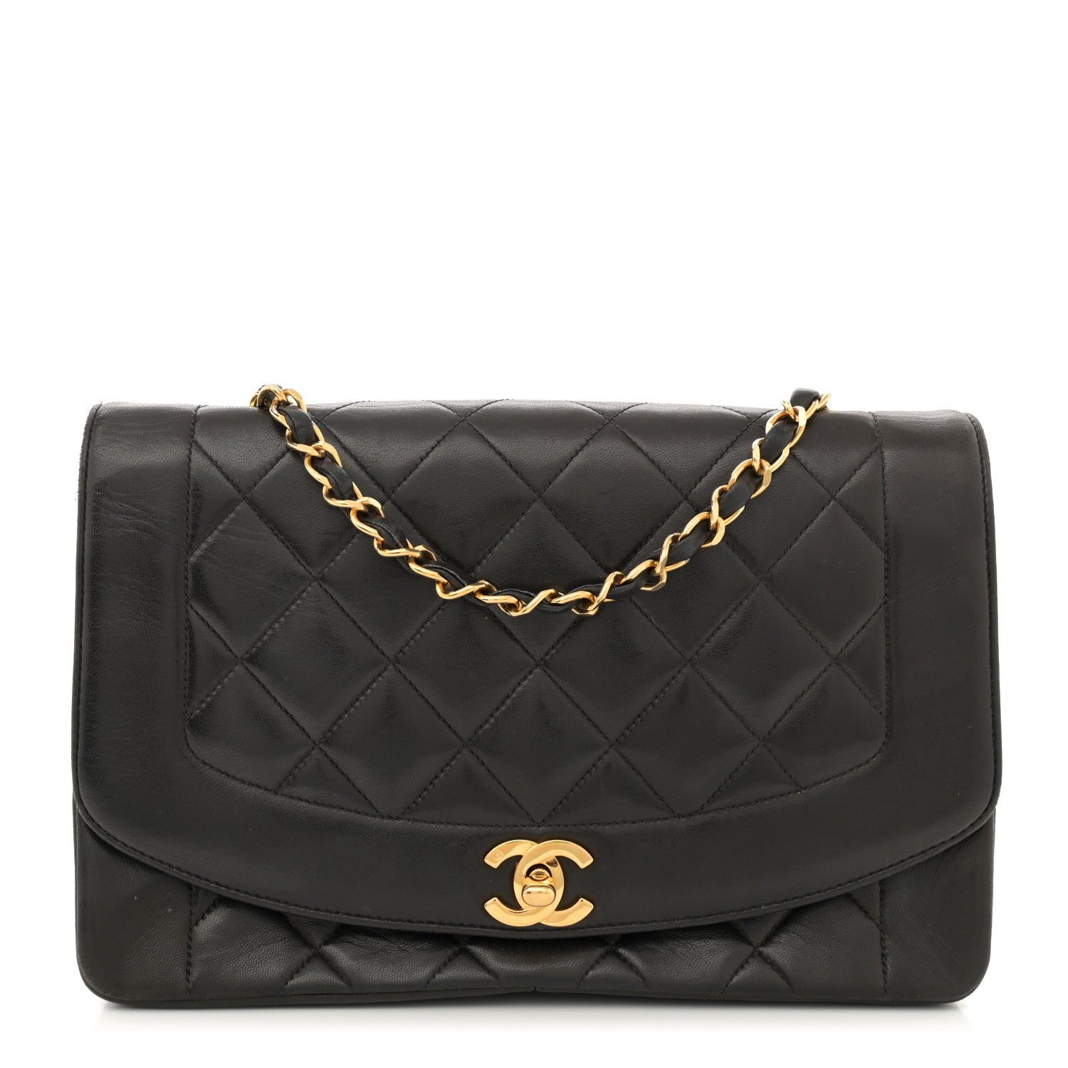 Chanel Lambskin Quilted Medium Single Flap Black 1 of 15