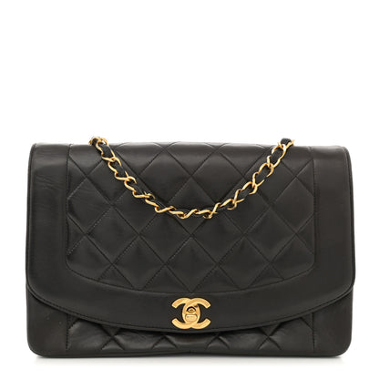 Chanel Lambskin Quilted Medium Single Flap Black 1 of 15