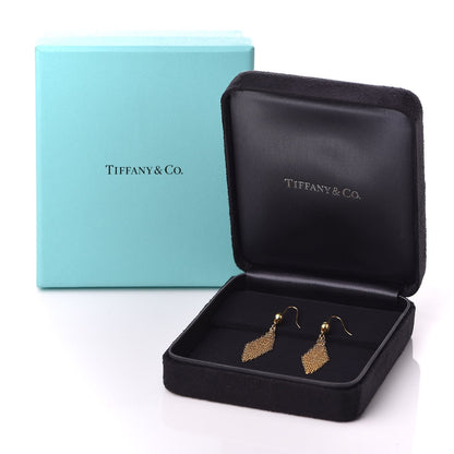 Tiffany 18K Yellow Gold Mini Elsa Peretti Mesh Earrings 5 of 5