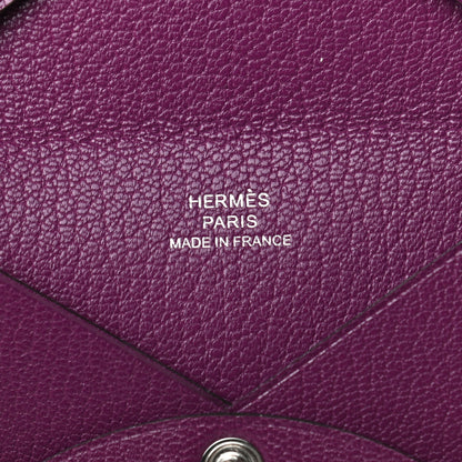 Hermes Chevre Mysore Calvi Card Case Anemone 6 of 8