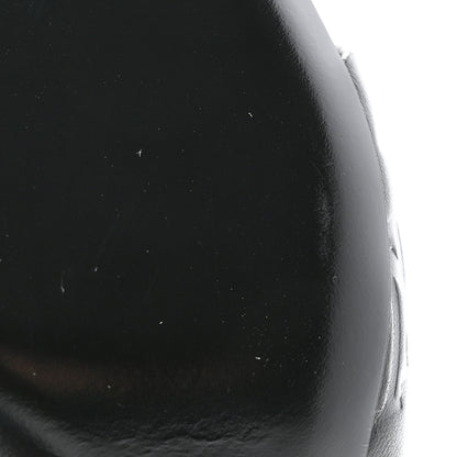 Louis Vuitton Lambskin Embossed Monogram Revival Mid Heel Mules 38 Black 9 of 11