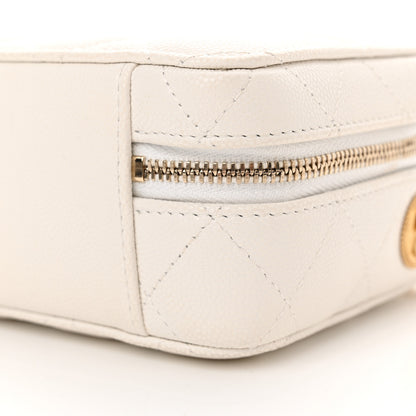 Chanel Caviar Quilted Twist Your Buttons Clutch With Chain White 10 of 11