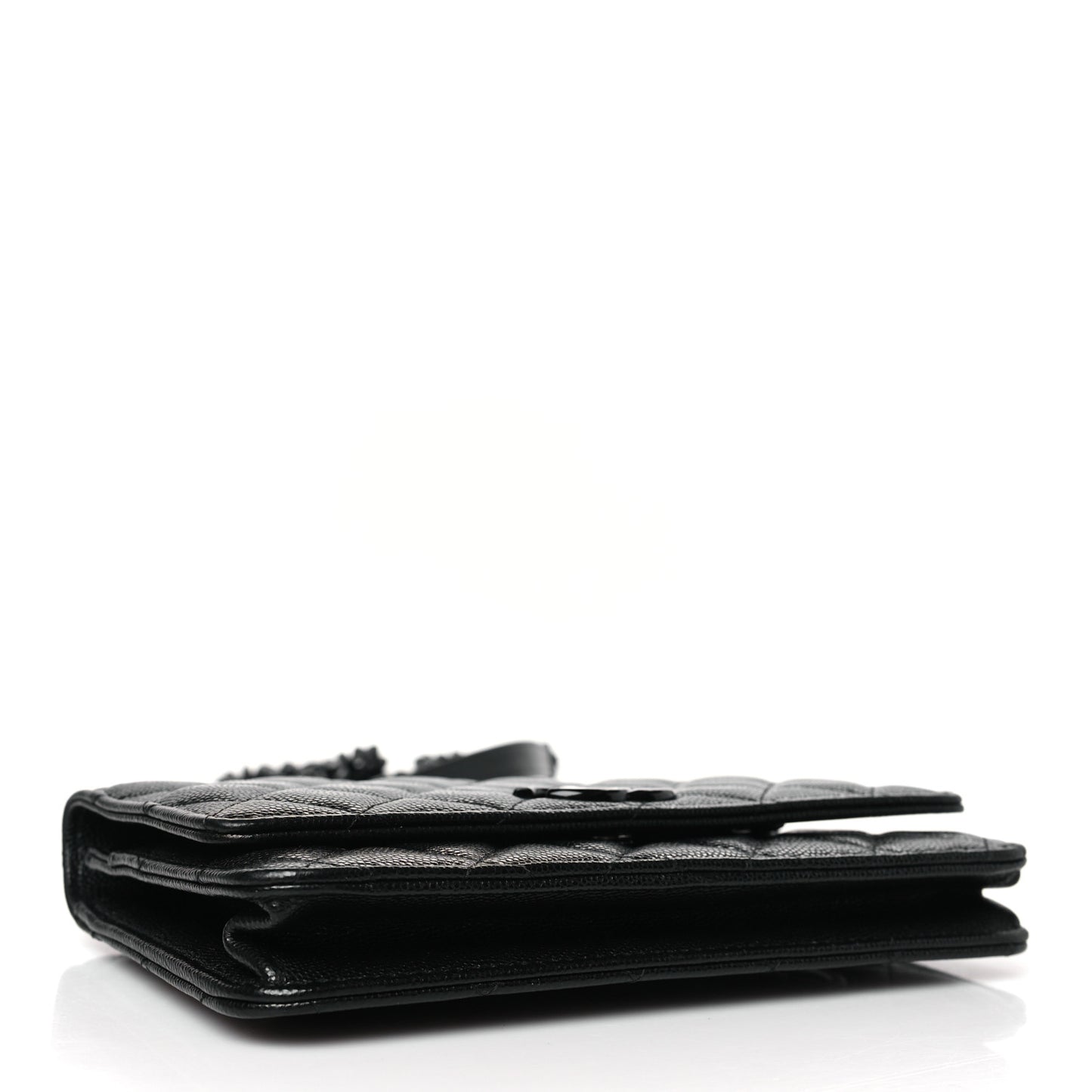 Caviar Quilted My Everything Wallet On Chain WOC Black