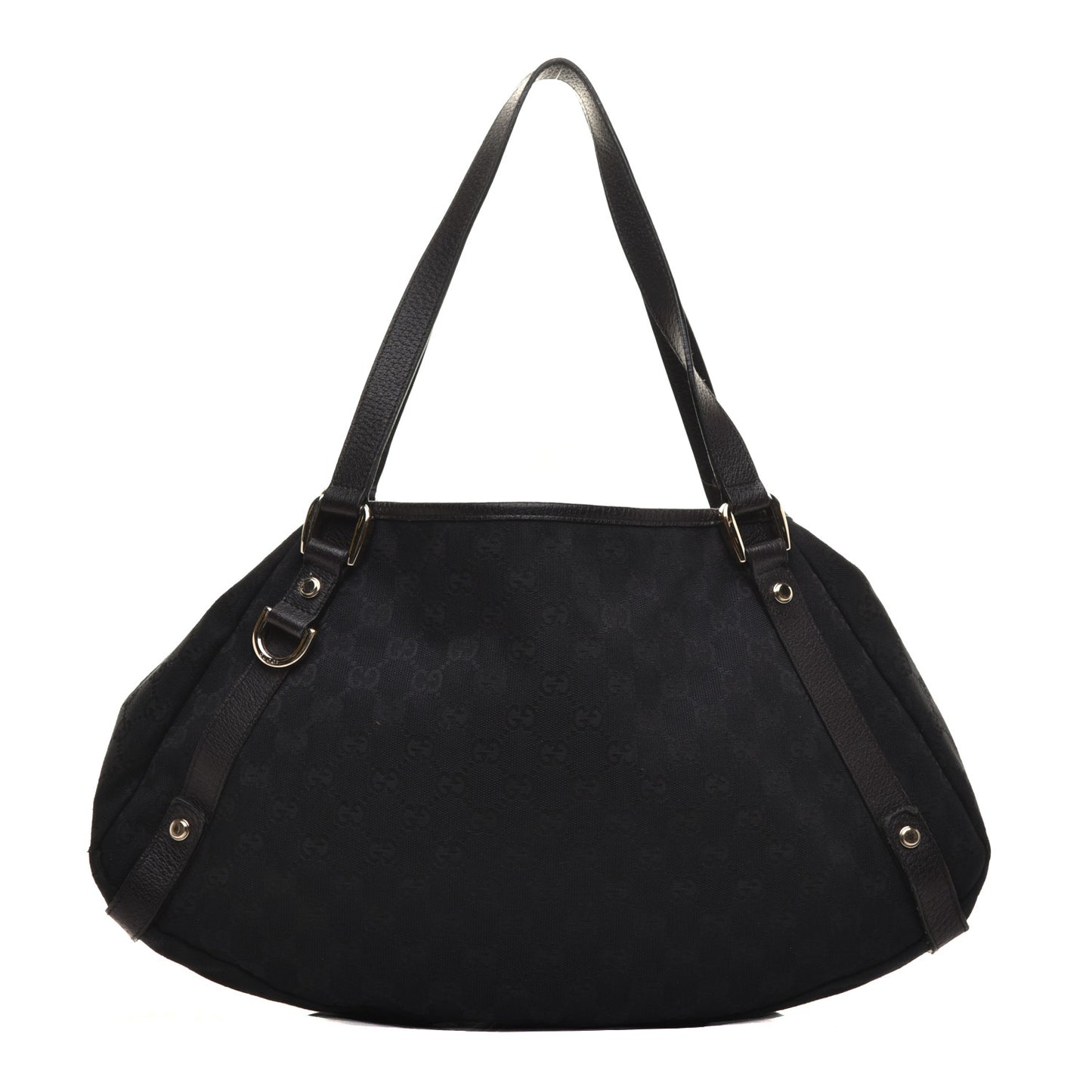 Monogram Medium Abbey Shoulder Bag Black
