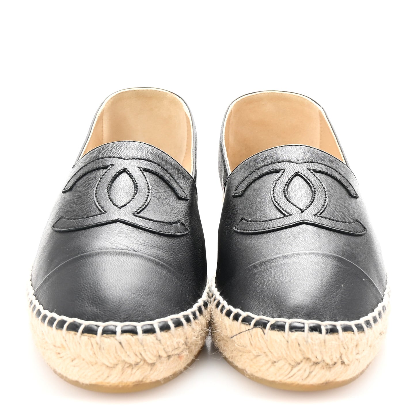 Lambskin CC Espadrilles 38 Black