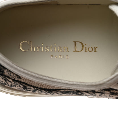 Christian Dior Canvas Toile De Jouy Embroidered Womens Walk'N'Dior Low Top Sneakers 40.5 Hazelnut Black 7 of 8