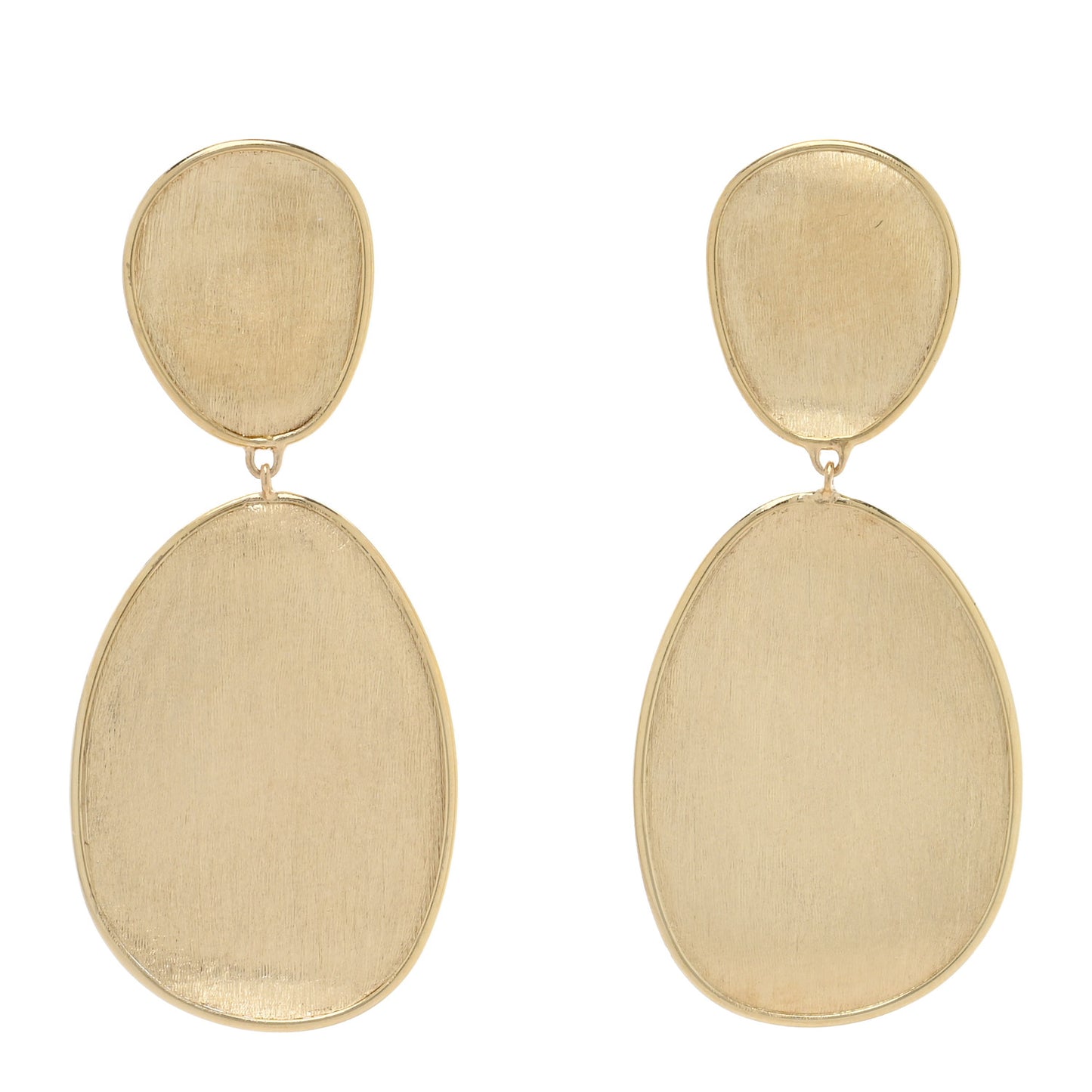 18K Yellow Gold Small Lunaria Drop Earrings