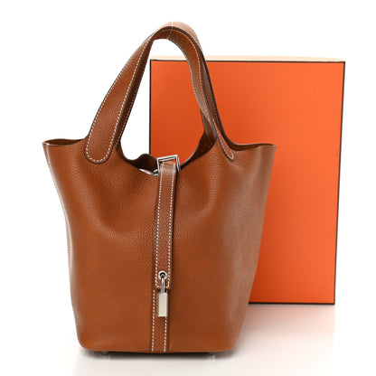 Hermes Barenia Faubourg Picotin Lock 18 PM Fauve 11 of 11