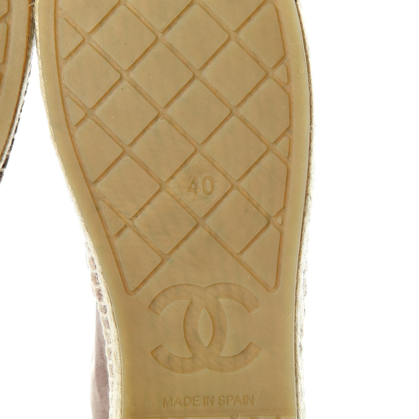 Velvet Logo Espadrilles 40 Beige Black