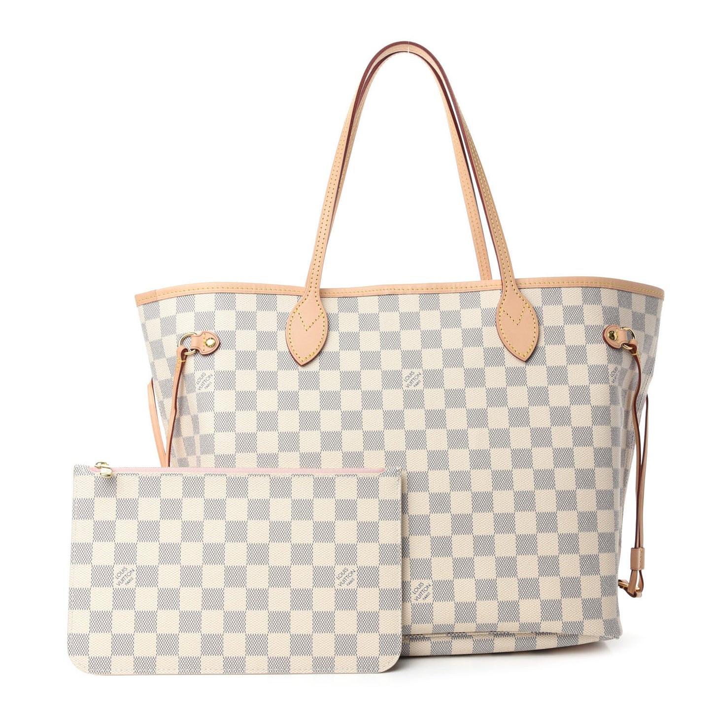 Damier Azur Neo Neverfull MM Rose Ballerine