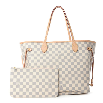 Louis Vuitton Damier Azur Neo Neverfull MM Rose Ballerine 1 of 12