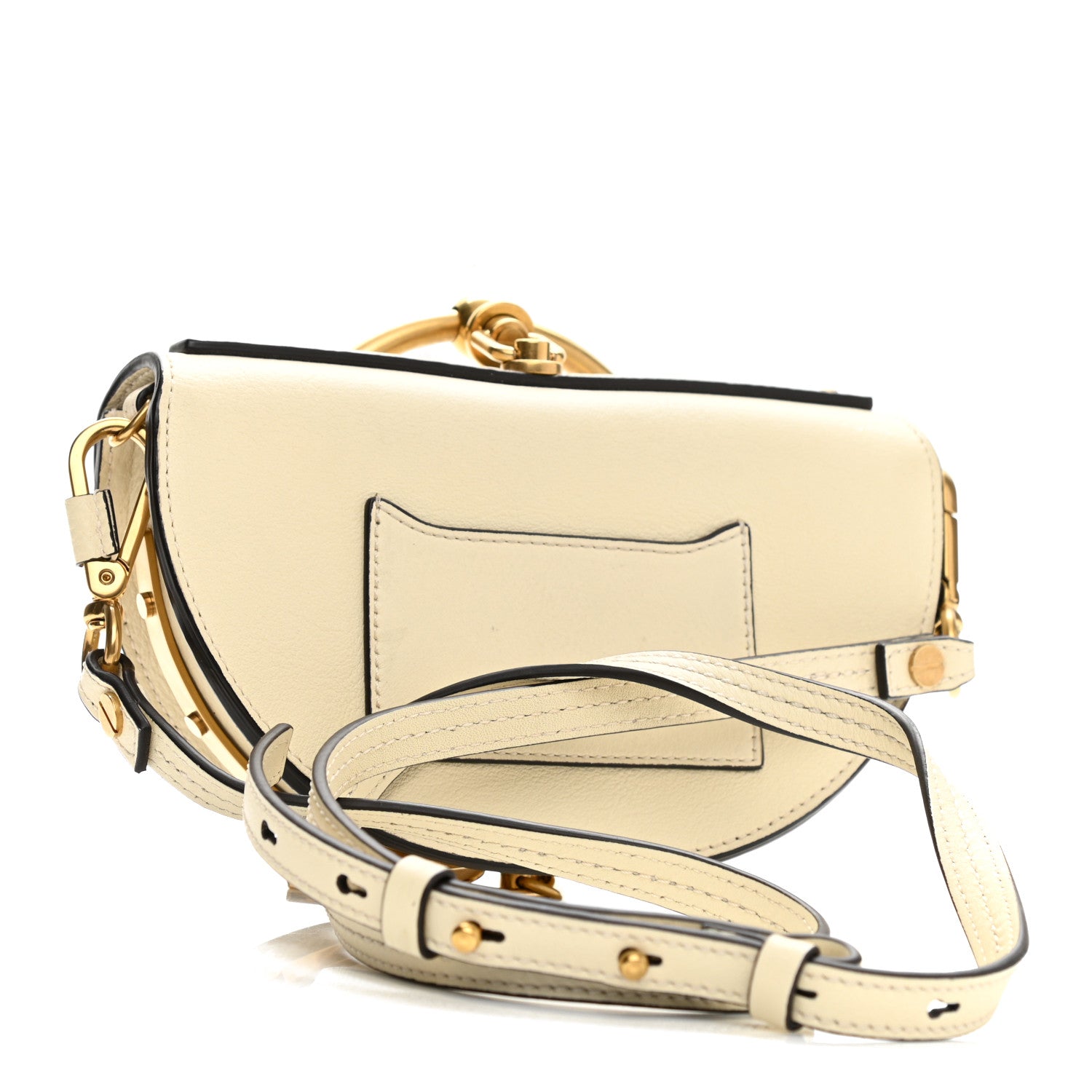 Chloe Calfskin Small Nile Bracelet Minaudiere Bag Off White 3 of 8