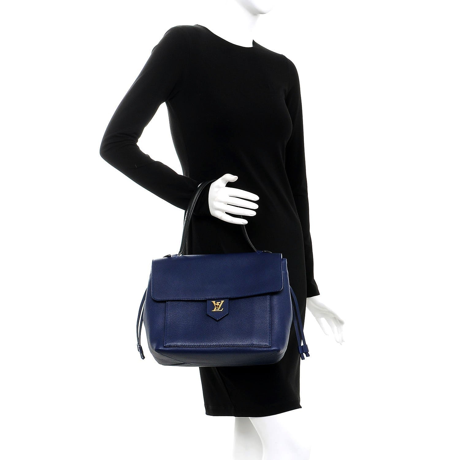 Louis Vuitton Calfskin Lockme PM Iris 2 of 6