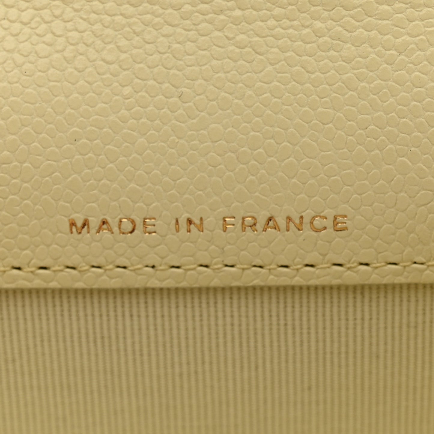 Caviar Quilted Flap Card Holder Wallet Yellow