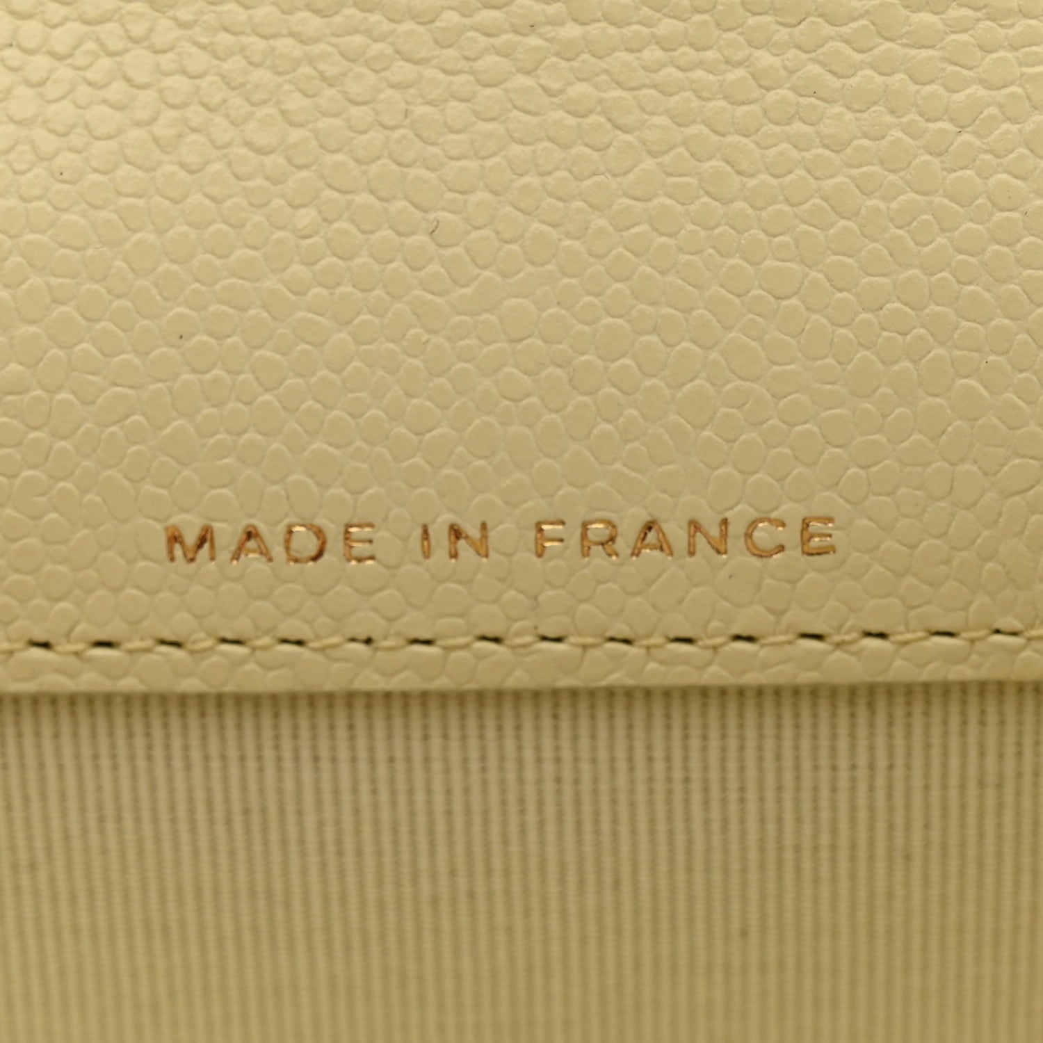 Chanel Caviar Quilted Flap Card Holder Wallet Yellow 7 of 9