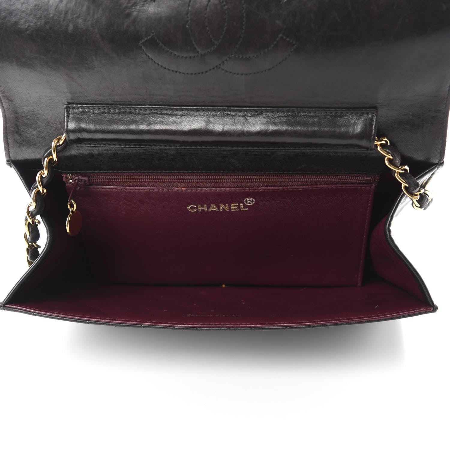 Chanel Lambskin Quilted Medium Single Flap Black 5 of 17