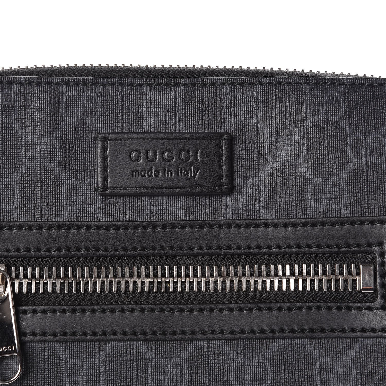 Gucci GG Supreme Monogram Web Small Flat Messenger Bag Black Grey 6 of 12