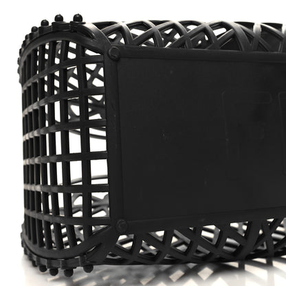 Fendi Recycled Plastic Vitello Liberty Matte Medium Fendi Basket Black Miele Scuro 10 of 12